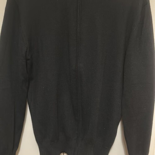 Oxford Company cotton knit full zip black like new XL slim fit