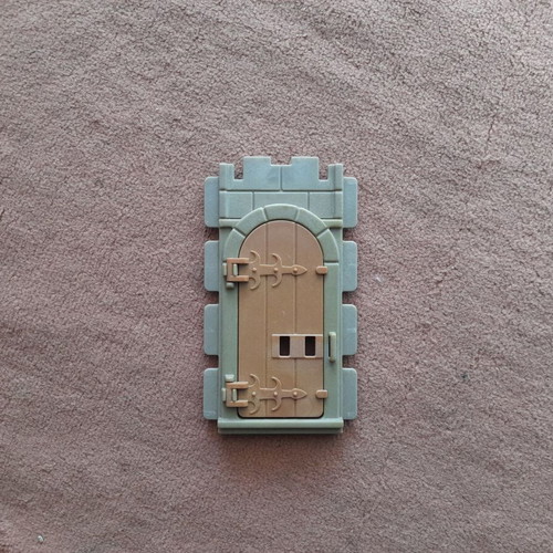 Playmobil wall with door in medieval knights castle used