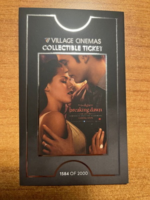 Collectible VillageCinemas Twilight (Breaking Dawn) ticket new