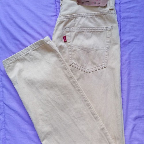 Levi's 501 men's vintage jeans W30L34 like new, light yellow