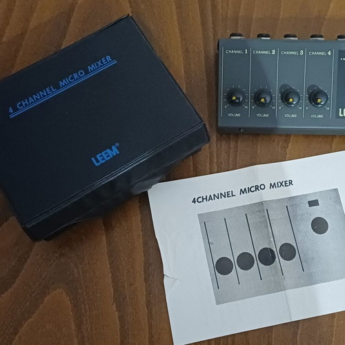 Leem Micro Mixer WAM 290 musical instrument mixer like new with cables and microphone