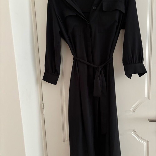 Long dress with belt Shein like new, black