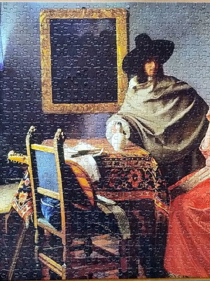 Puzzle Παζλ Johannes Vermeer The Wine Glass Noriel 1000 μεταχειρισμένο