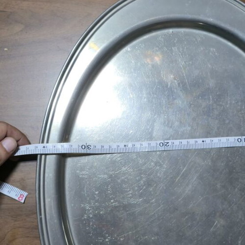 Vintage Silver Plated Oval Serving Tray used