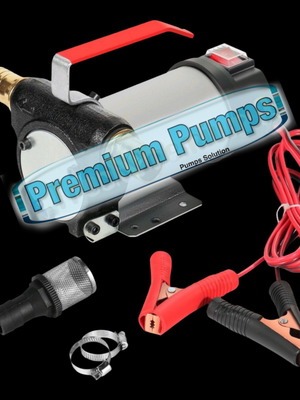 Επαγγελματική αντλία πετρελαίου 12V 40L/min με κροκοδειλάκια μπαταρίας