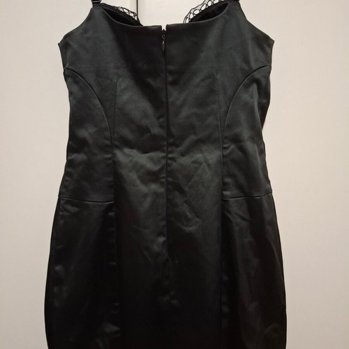 Dolce & Gabbana Black Satin-Look Cocktail Mini Dress IT 40 like new