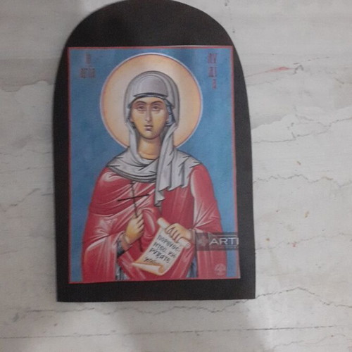 Wooden handmade religious icon new, 27×17 cm, decoupage