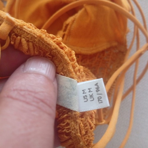 Free People Miss Dazie Crochet Lace Bralette like new, mustard