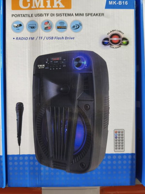Karaoke speaker wireless with USB and radio, new