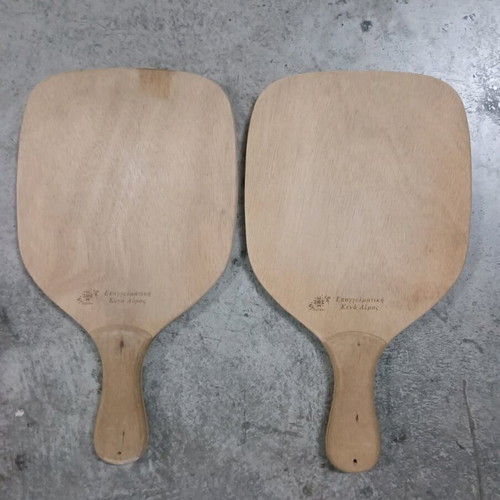 Wooden beach rackets used, set of 2