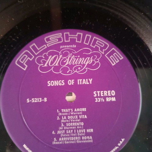 101 Strings Songs of Italy vinyl used