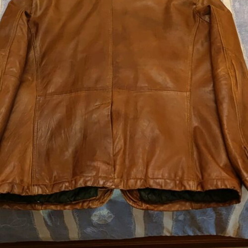 Milestone men's leather jacket like new, tan color, size XL