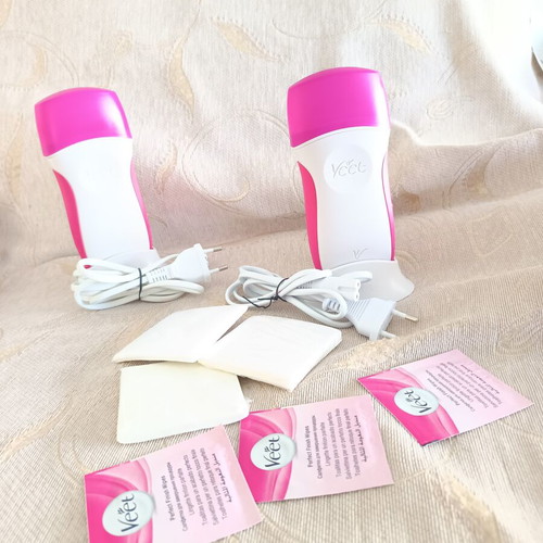 Veet Easy Wax hair removal devices like new, pack of 2 with accessories