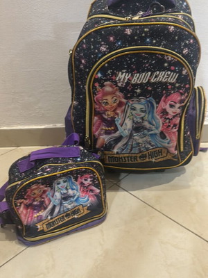 Monster High children's backpack and lunch bag