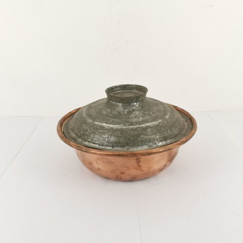 Copper pot used, vintage 1950s