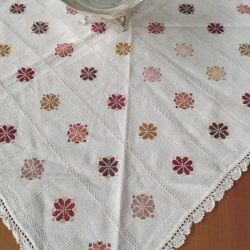 Collectible handmade embroidery set 4 pieces 1960s like new