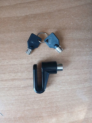 Disc brake security lock new with 2 keys and storage base