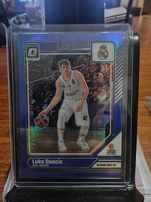 2024-25 Panini Donruss EuroLeague Basketball Luka Dončić Legends Optic Blue Prizm Parallel card