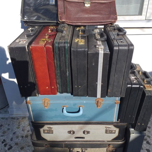 Old suitcases used