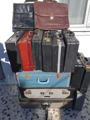 Old suitcases used