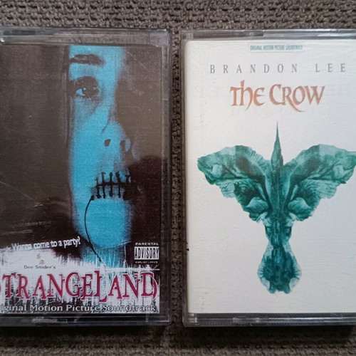 Soundtrack cassette tapes The Crow and StrangeLand like new, set of 2