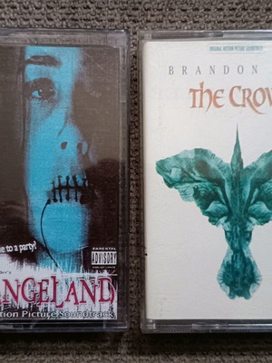 Soundtrack cassette tapes The Crow and StrangeLand like new, set of 2