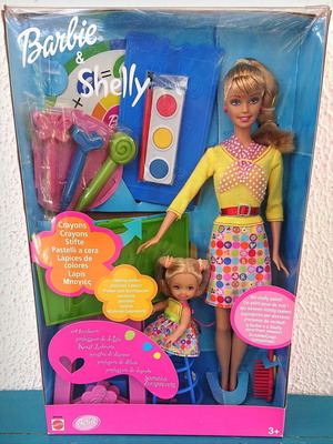 Vintage Σετ Barbie και Shelly Δασκάλα Ζωγραφικής σφραγισμένο, Mattel 2002