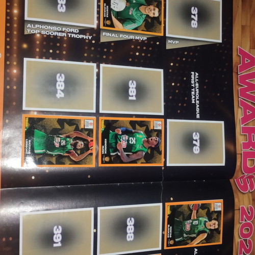 Euroleague 2024-2025 sticker album like new with Panathinaikos stickers