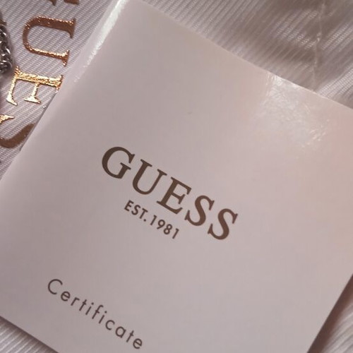 Guess stainless steel heart pendant necklace new, silver