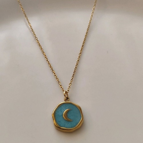 Necklace made of stainless steel with pendant new