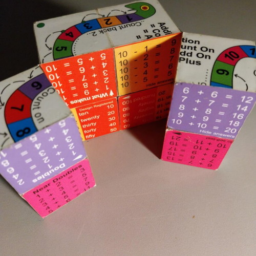 ZooBooKoo foldable educational cube book used for addition and subtraction