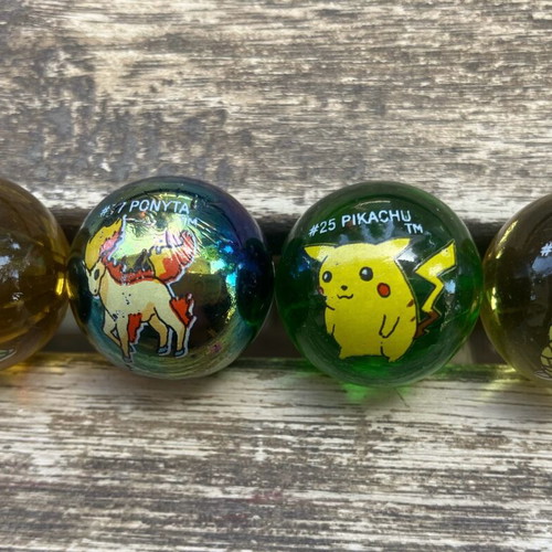 Pokemon collectible marbles used, set of 8