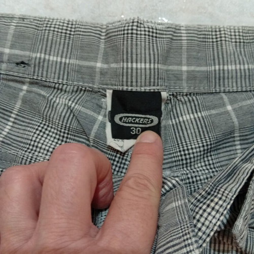 Bermuda shorts used, size 30, gray, waist 42.5 cm