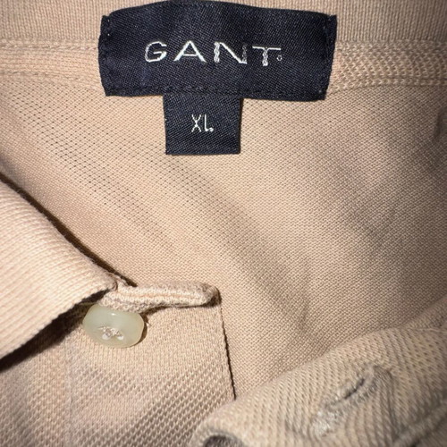 Gant beige men's polo shirt XL used, 100% cotton