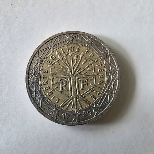 2 Euro Coin France 1999 used, Liberté Egalité Fraternité