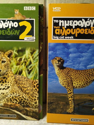 BBC Big Cat Week calendar, 2 cases with 6 DVD and 6 VCD like new