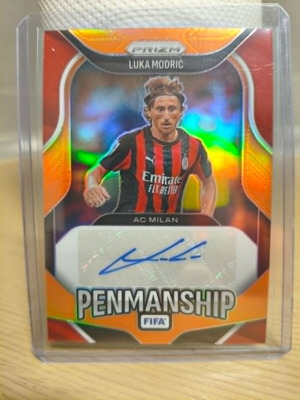 Panini Prizm 2025-26 FIFA Penmanship Luka Modric Auto 7/10 AC Milan