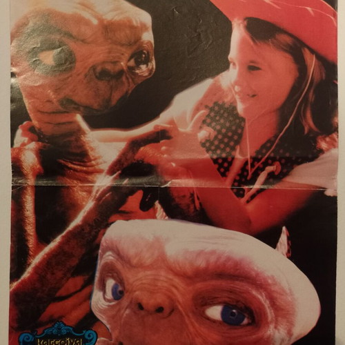 Poster Eleni Filini & Nikos Verlekis & ET the Alien like new