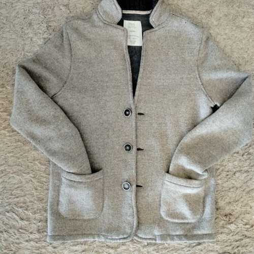 Zara knitted jacket-cardigan with Mao collar, like new, size 13-14