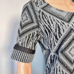 Raxevsky winter dress size M, black and grey jacquard knit