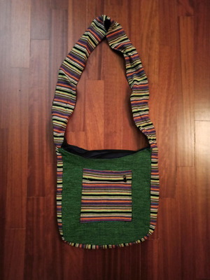 Fabric shoulder bag new, unused multicolored