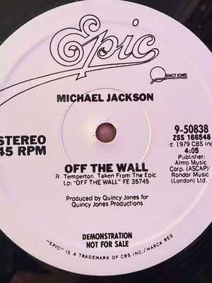 Michael Jackson Off The Wall 12" 45 RPM promo maxi single new