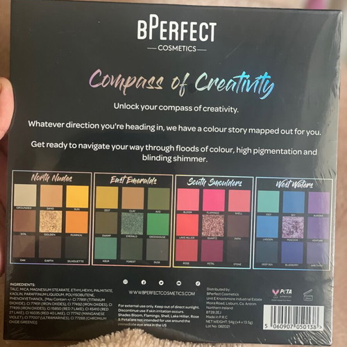 Bperfect Compass of Creativity eyeshadow palette new, sealed