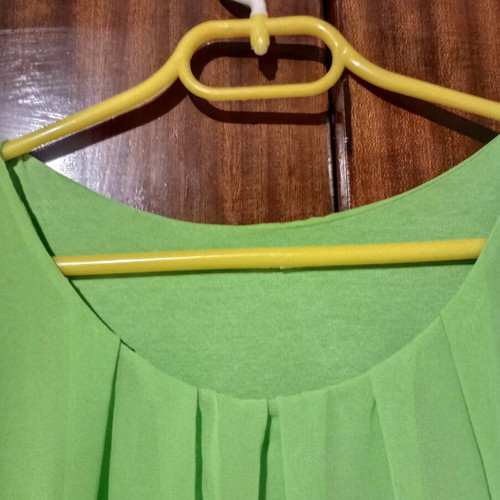 H&M airy green mini dress with belt loops