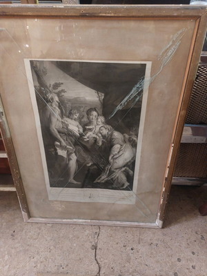 Χαρακτικό La Madonna di San Girolamo μεταχειρισμένο, μεγάλο μέγεθος από Mauro Gandolfi