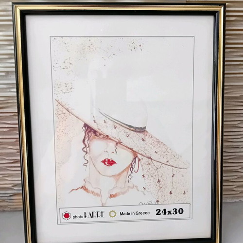 Large black and gold wall frame