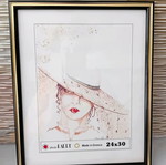 Large black and gold wall frame