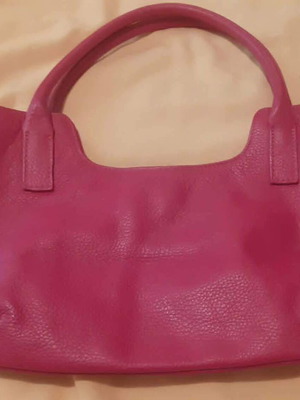 Bata and more women's leather handbag like new, fuchsia
