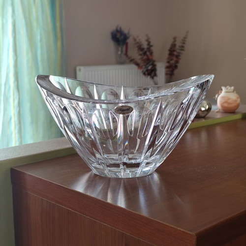 Rogaska decorative crystal vase unused with box and papers