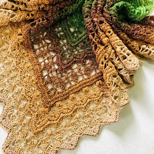 Knitted Vesna scarf new multicolor handmade